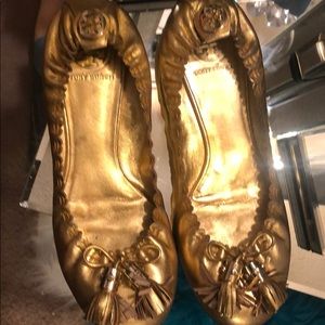 Tory Burch Metallic gold